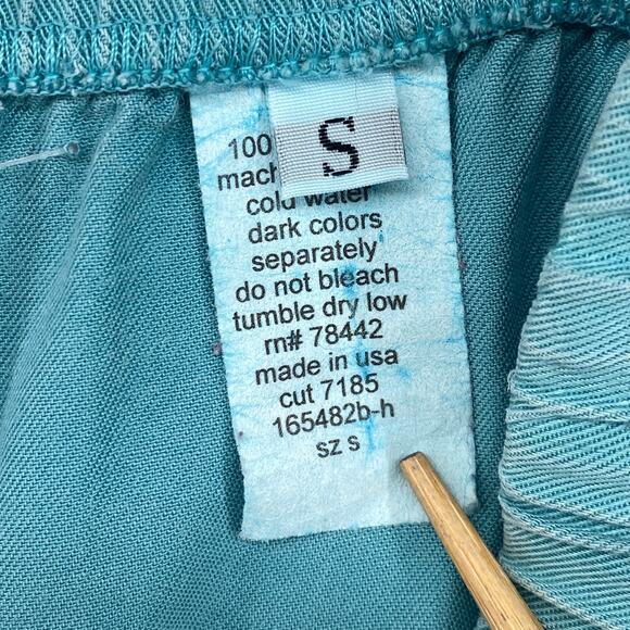 HEAVEN Skirt S 80s Twill Cotton Straight Maxi Elastic Waist Green VTG USA - Picture 6 of 14